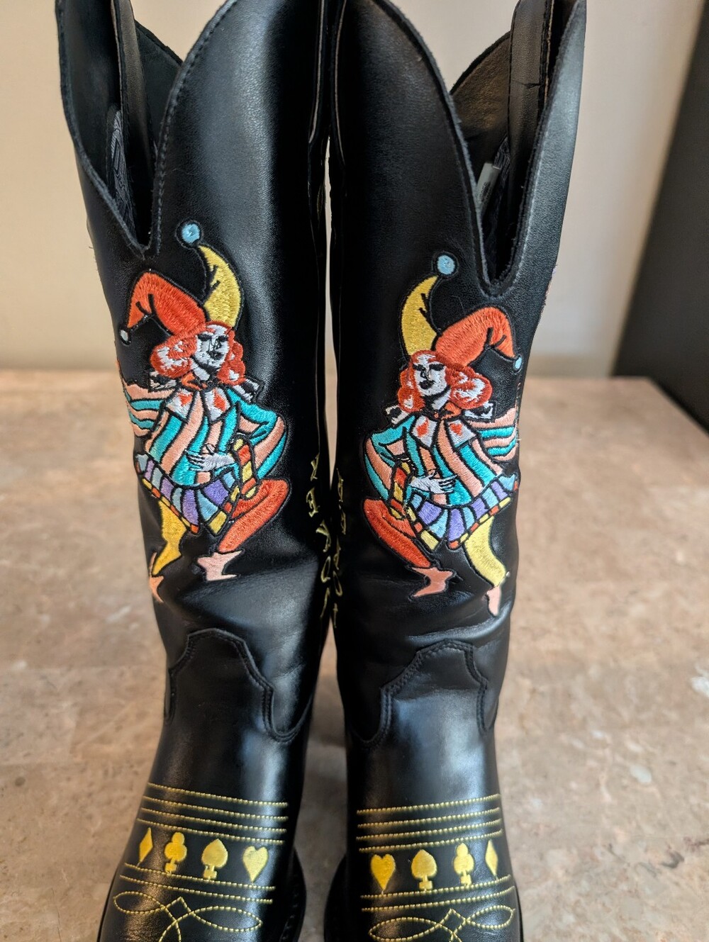 Dingo Joker Embroidered Western Leather Boots Women's Size 8.5 No Box - Picture 8 of 13